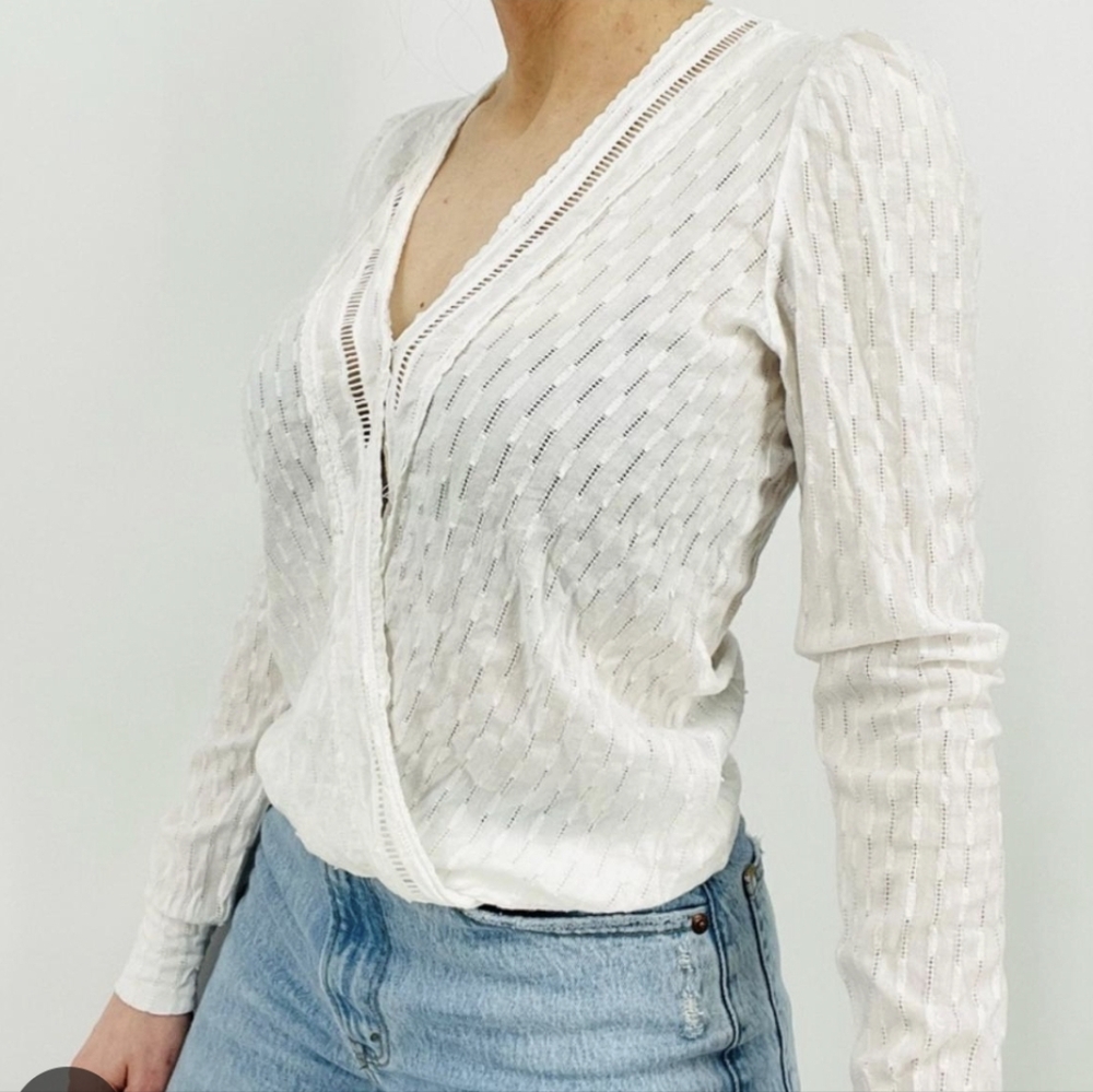 Evereve Beautiful White Women's Top Sz M